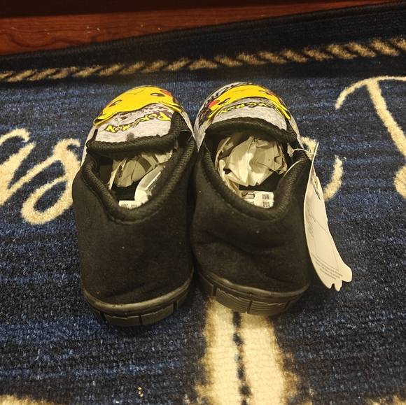 Pokemon Pikachu Slippers Kid's Grey Marl Loafers - Picture 3 of 3